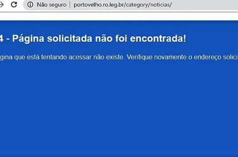 #PODER | Site da Câmara de Porto Velho está fora do ar em plena era digital