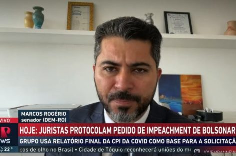 JOVEM PAN: Marcos Rogério afirma que não há base legal para pedido de impeachment contra Bolsonaro