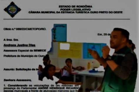 Presidência da Câmara de Ouro Preto é provocada por moradores para fiscalizar conduta de vereador dentro de sala de aula infantil